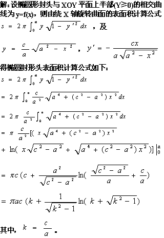 冷旋壓封頭廠介紹橢圓封頭表面積計(jì)算